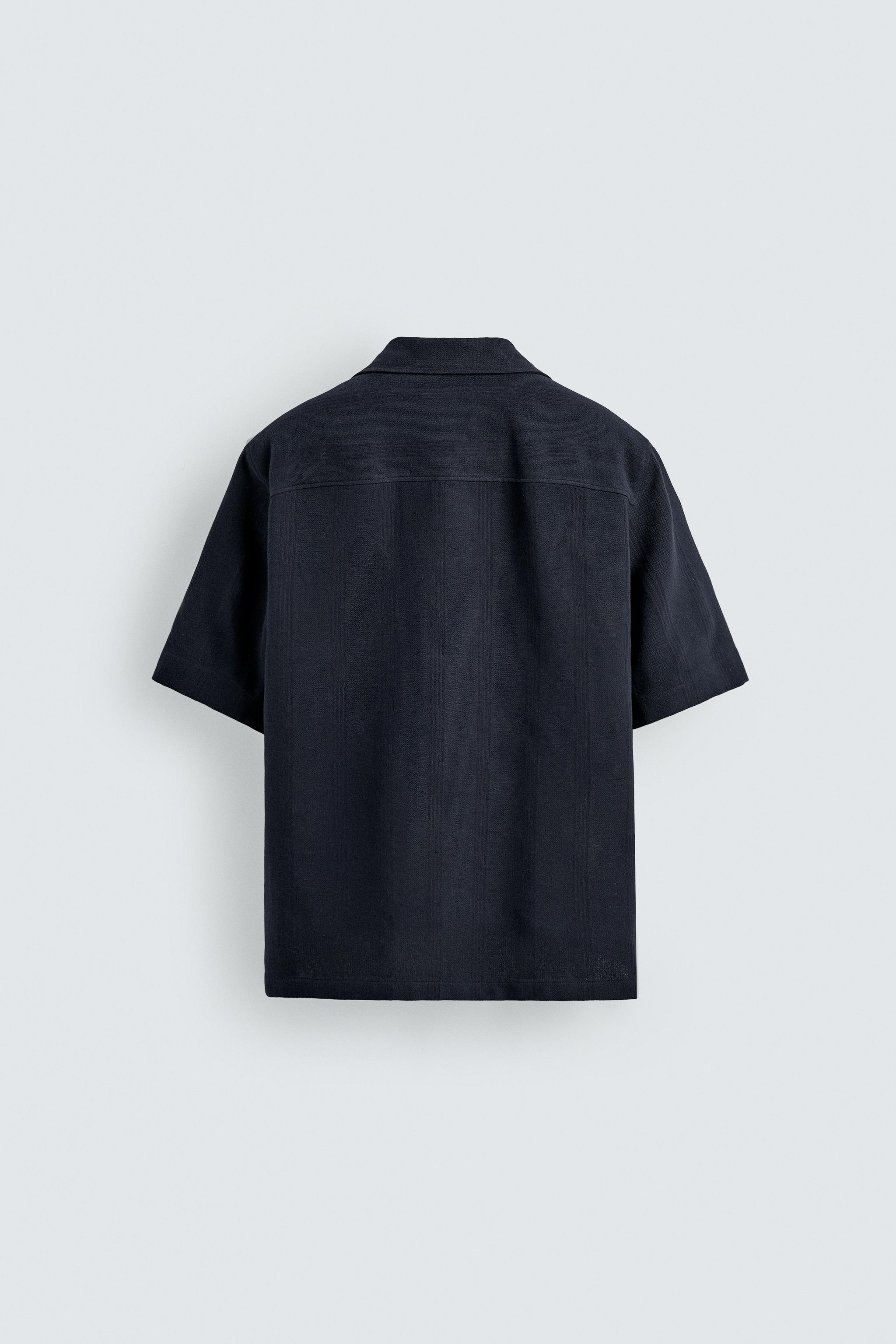 STRIPED JACQUARD POCKET SHIRT